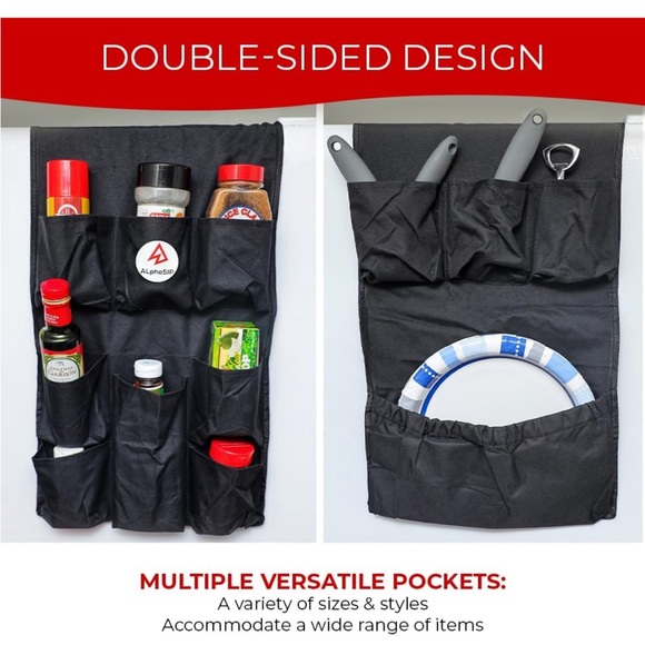 Multi Pocket Over Fridge Storage Solution Space Efficient Mini Fridge Organizer - Picture 7 of 8